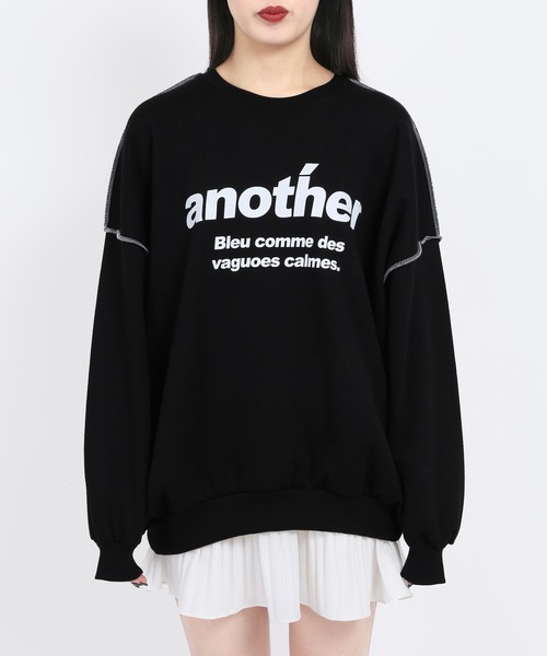 WC（ダブル シー）の「anotherロゴビッグスウェット（スウェット・レディース・ブラック/グレー・FREE）」の21枚目の写真