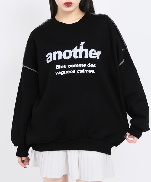 WC（ダブル シー）の「anotherロゴビッグスウェット（スウェット・レディース・ブラック/グレー・FREE）」の17枚目の写真