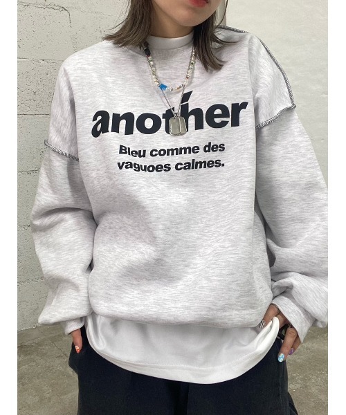 WC（ダブル シー）の「anotherロゴビッグスウェット（スウェット・レディース・ブラック/グレー・FREE）」の16枚目の写真