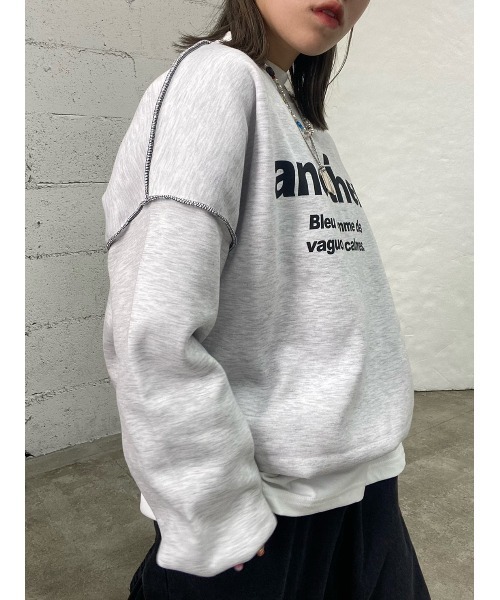 WC（ダブル シー）の「anotherロゴビッグスウェット（スウェット・レディース・ブラック/グレー・FREE）」の20枚目の写真