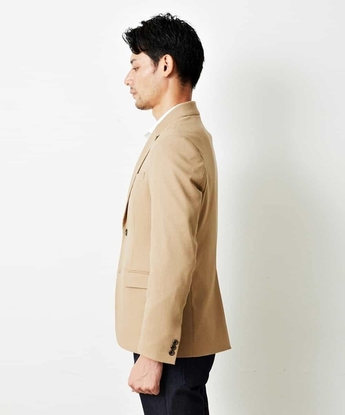 MICHEL KLEIN HOMME (ミッシェルクランオム)の「ジャケット(ウェービングストレッチ)(テーラードジャケット・メンズ・ベージュ/ブラック・46)」の5枚目の写真
