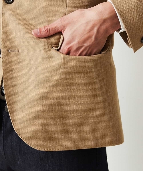 MICHEL KLEIN HOMME (ミッシェルクランオム)の「ジャケット(ウェービングストレッチ)(テーラードジャケット・メンズ・ベージュ/ブラック・46)」の11枚目の写真