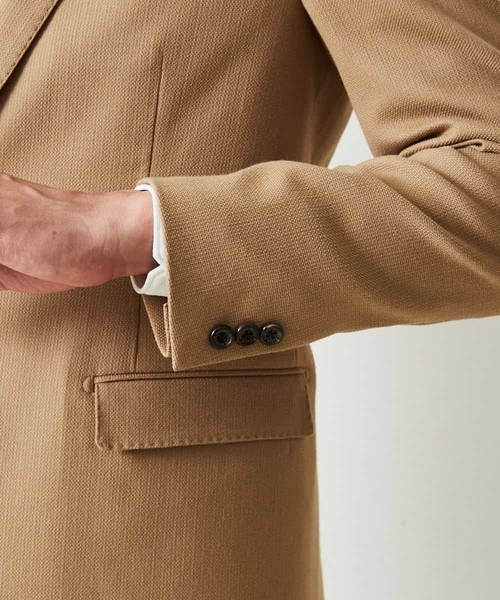 MICHEL KLEIN HOMME (ミッシェルクランオム)の「ジャケット(ウェービングストレッチ)(テーラードジャケット・メンズ・ベージュ/ブラック・46)」の12枚目の写真