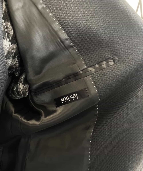 MICHEL KLEIN HOMME (ミッシェルクランオム)の「ジャケット(ウェービングストレッチ)(テーラードジャケット・メンズ・ベージュ/ブラック・46)」の18枚目の写真