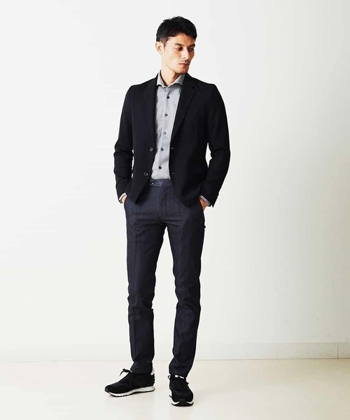 MICHEL KLEIN HOMME (ミッシェルクランオム)の「ジャケット(ウェービングストレッチ)(テーラードジャケット・メンズ・ベージュ/ブラック・46)」の21枚目の写真
