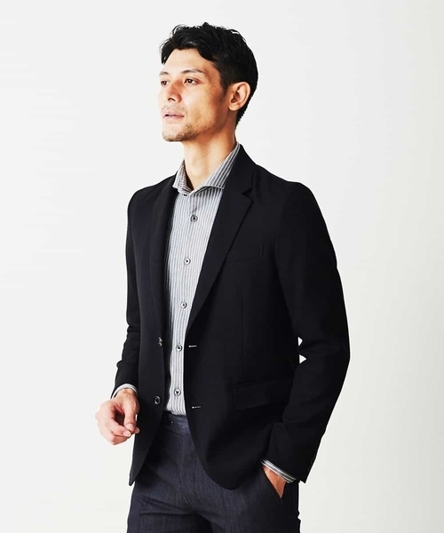 MICHEL KLEIN HOMME (ミッシェルクランオム)の「ジャケット(ウェービングストレッチ)(テーラードジャケット・メンズ・ベージュ/ブラック・46)」の22枚目の写真