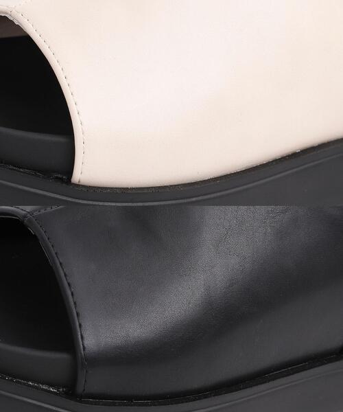 coen(コーエン)の「【WEB限定】プラットフォームブーツサンダル(サンダル・レディース・ブラック/オフホワイト・SMALL/MEDIUM/LARGE)」の12枚目の写真