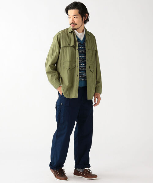 BEAMS PLUS（ビームスプラス）の「BEAMS PLUS / コンフォート クロス アドベンチャー シャツ（シャツ/ブラウス・メンズ・オリーブ/ネイビー・L/S/XL/M）」の12枚目の写真