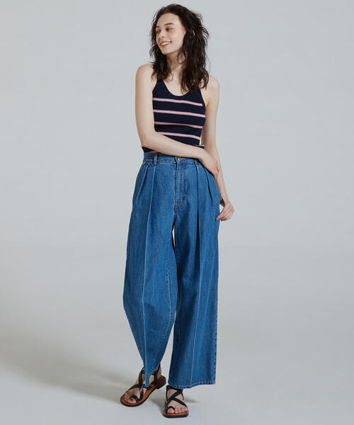 TOMORROWLAND （トゥモローランド）の「コットンリブ キャミソール（キャミソール・レディース・ホワイト系/ライトベージュ/ブルー系その他2/ブルー系その他4/ピンク/ホワイト・S）」の7枚目の写真