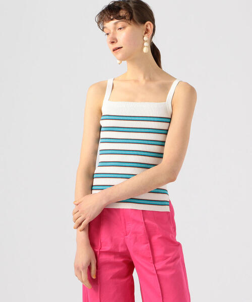 TOMORROWLAND （トゥモローランド）の「コットンリブ キャミソール（キャミソール・レディース・ホワイト系/ライトベージュ/ブルー系その他2/ブルー系その他4/ピンク/ホワイト・S）」の9枚目の写真