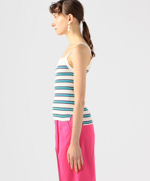 TOMORROWLAND （トゥモローランド）の「コットンリブ キャミソール（キャミソール・レディース・ホワイト系/ライトベージュ/ブルー系その他2/ブルー系その他4/ピンク/ホワイト・S）」の10枚目の写真