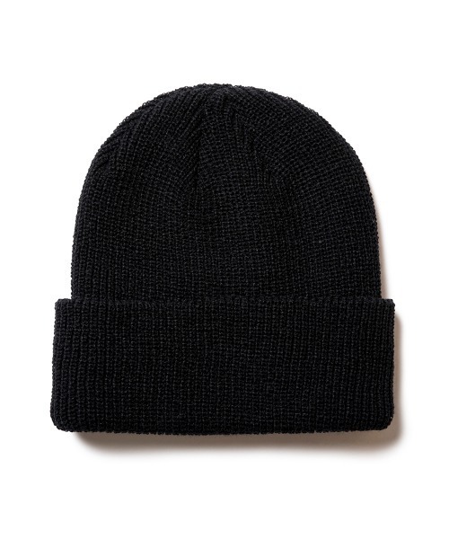68&brothers（シックスティエイトアンドブラザーズ）の「xPRAN Acrylic Watch Cap w/Wappen（ニットキャップ/ビーニー・メンズ・ブラック/ロイヤルブルー・ONE SIZE）」の4枚目の写真