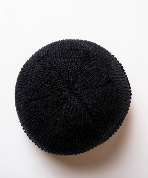 68&brothers（シックスティエイトアンドブラザーズ）の「xPRAN Acrylic Watch Cap w/Wappen（ニットキャップ/ビーニー・メンズ・ブラック/ロイヤルブルー・ONE SIZE）」の5枚目の写真