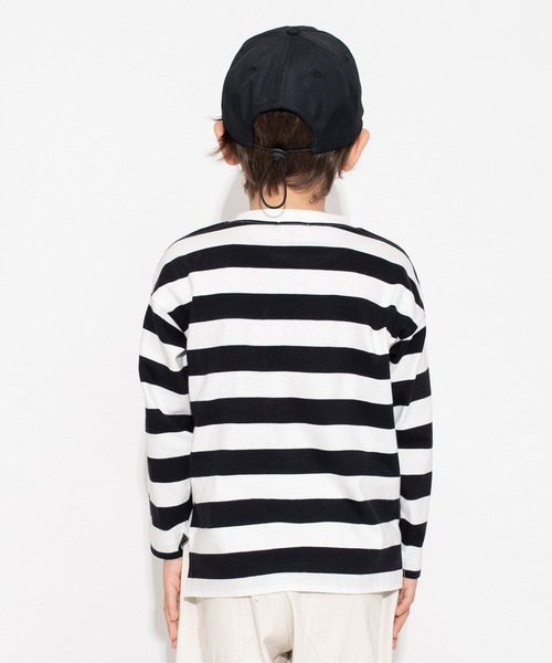 BRANSHES（ブランシェス）の「【ポケットつき】長袖Tシャツ ロンT（Tシャツ/カットソー・キッズ・オフホワイト/ベージュ/ブラック/サックスブルー・130/110/140/100/120/90/150）」の11枚目の写真