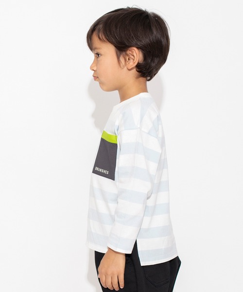 BRANSHES（ブランシェス）の「【ポケットつき】長袖Tシャツ ロンT（Tシャツ/カットソー・キッズ・オフホワイト/ベージュ/ブラック/サックスブルー・130/110/140/100/120/90/150）」の16枚目の写真