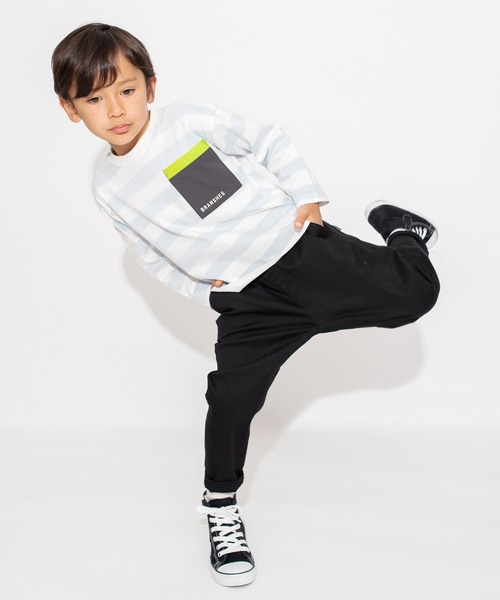 BRANSHES（ブランシェス）の「【ポケットつき】長袖Tシャツ ロンT（Tシャツ/カットソー・キッズ・オフホワイト/ベージュ/ブラック/サックスブルー・130/110/140/100/120/90/150）」の20枚目の写真