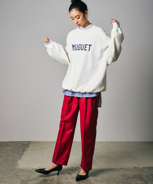 Limue(リミュ)の「ワイドテーパードパンツ(その他パンツ・レディース・ブラウン/レッド/ミント/マスタード・S/M/L)」の11枚目の写真