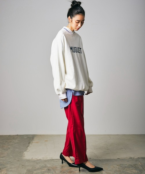 Limue(リミュ)の「ワイドテーパードパンツ(その他パンツ・レディース・ブラウン/レッド/ミント/マスタード・S/M/L)」の17枚目の写真
