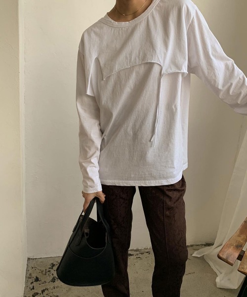 Amiur（エミレ）の「unique lady tops（Tシャツ/カットソー・レディース・ベージュ/ホワイト・FREE）」の20枚目の写真