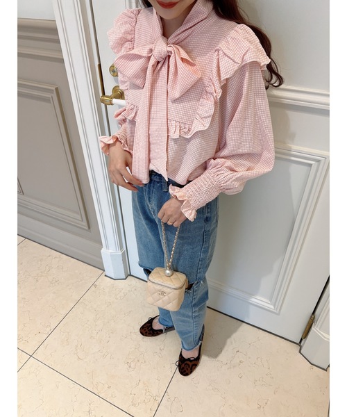 JUMELLE（ジュメロ）の「スプリングタイブラウス（シャツ/ブラウス・レディース・ピンク/グリーン・FREE）」の17枚目の写真