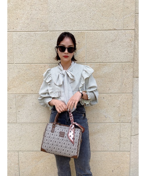 JUMELLE（ジュメロ）の「スプリングタイブラウス（シャツ/ブラウス・レディース・ピンク/グリーン・FREE）」の10枚目の写真