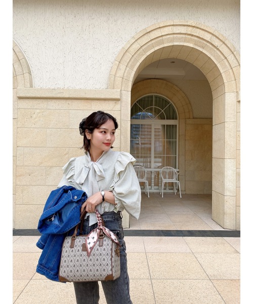 JUMELLE（ジュメロ）の「スプリングタイブラウス（シャツ/ブラウス・レディース・ピンク/グリーン・FREE）」の18枚目の写真