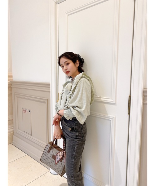 JUMELLE（ジュメロ）の「スプリングタイブラウス（シャツ/ブラウス・レディース・ピンク/グリーン・FREE）」の22枚目の写真