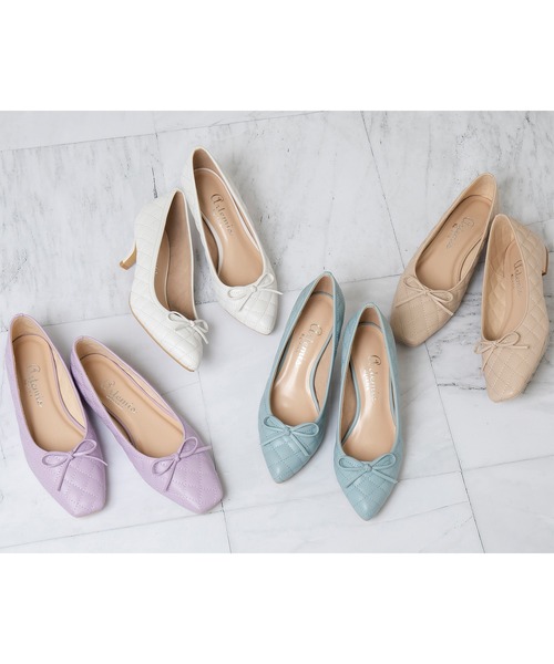 ☆美品☆DIANA チェーン　羊革　キルティング　バイカラー　パンプス　22cm ☆美品☆DIANA チェーン 羊革 キルティング バイカラー パンプス