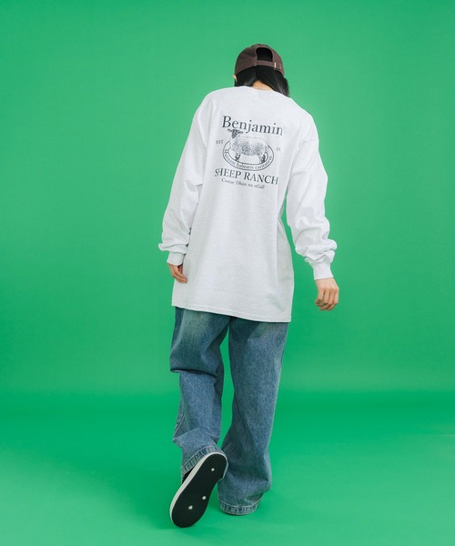Ressaca(レサーカ)の「長袖オーバーサイズ アニマル バックプリント ロンT(Tシャツ/カットソー・メンズ・ホワイト/ブラック/パープル/グレー/グリーン・M/L)」の13枚目の写真