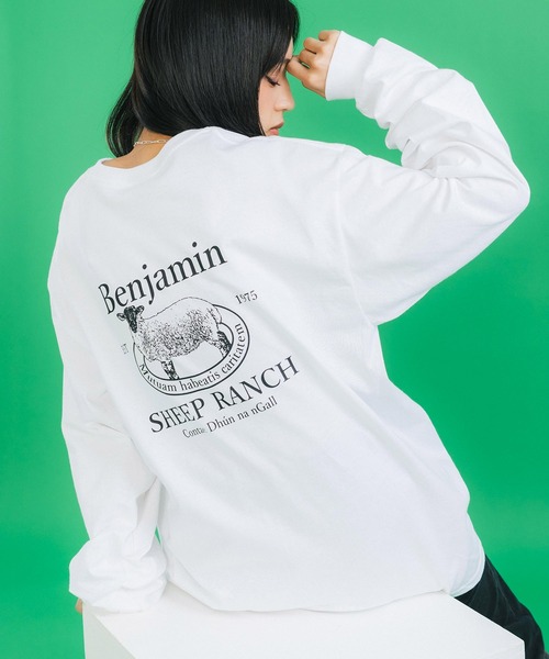 Ressaca(レサーカ)の「長袖オーバーサイズ アニマル バックプリント ロンT(Tシャツ/カットソー・メンズ・ホワイト/ブラック/パープル/グレー/グリーン・M/L)」の7枚目の写真