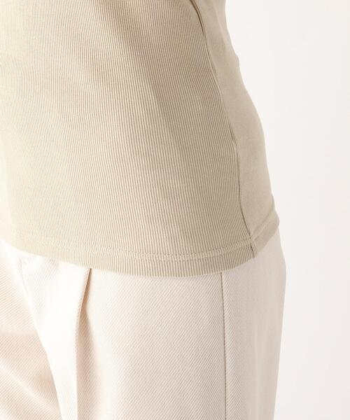 OPAQUE.CLIP（オペークドットクリップ）の「◆GIZAコットン アメスリタンクトップ（タンクトップ・レディース・ブラック/サンドベージュ/ホワイト系・40/38/36）」の9枚目の写真