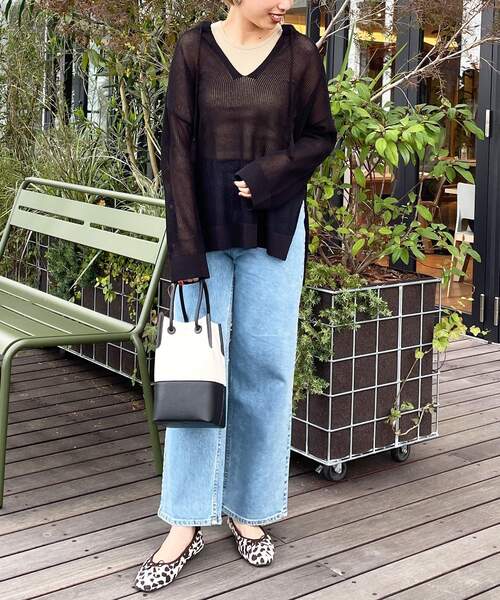 OPAQUE.CLIP（オペークドットクリップ）の「◆GIZAコットン アメスリタンクトップ（タンクトップ・レディース・ブラック/サンドベージュ/ホワイト系・40/38/36）」の18枚目の写真