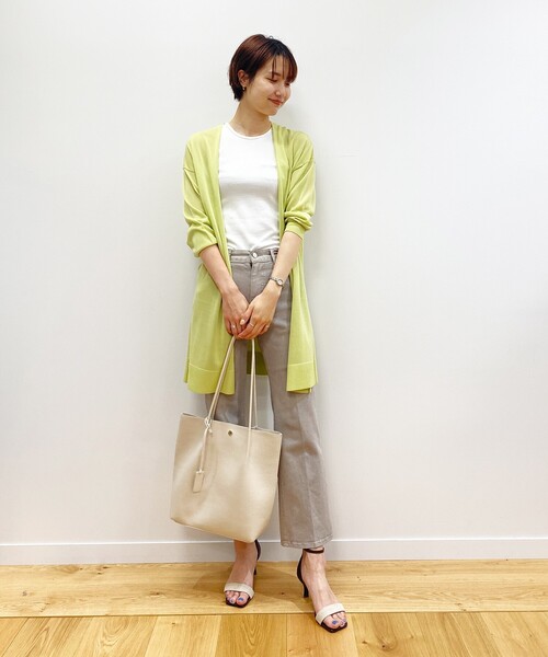 OPAQUE.CLIP（オペークドットクリップ）の「◆GIZAコットン アメスリタンクトップ（タンクトップ・レディース・ブラック/サンドベージュ/ホワイト系・40/38/36）」の17枚目の写真