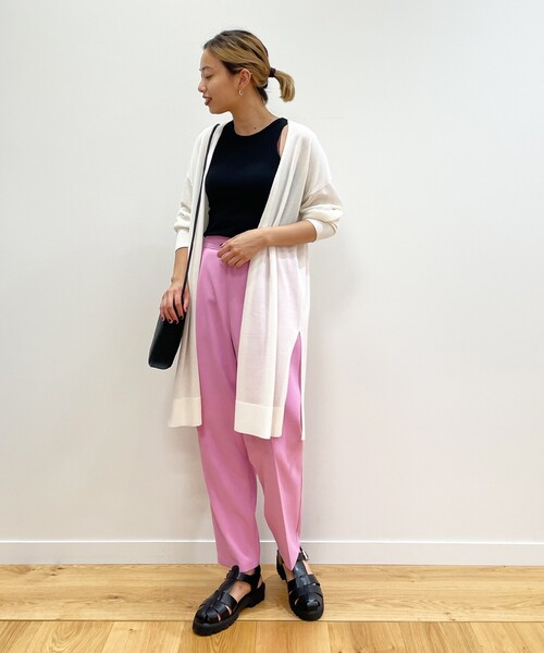 OPAQUE.CLIP（オペークドットクリップ）の「◆GIZAコットン アメスリタンクトップ（タンクトップ・レディース・ブラック/サンドベージュ/ホワイト系・40/38/36）」の21枚目の写真