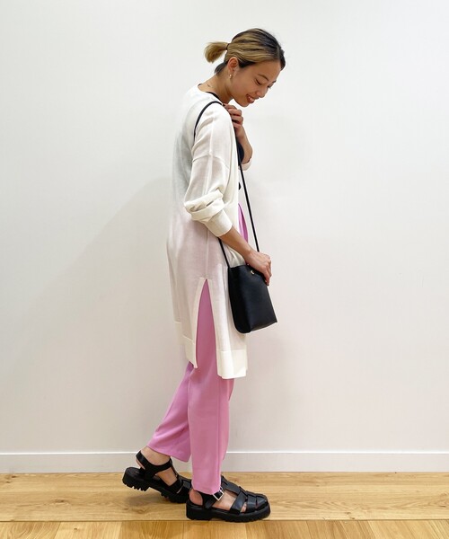 OPAQUE.CLIP（オペークドットクリップ）の「◆GIZAコットン アメスリタンクトップ（タンクトップ・レディース・ブラック/サンドベージュ/ホワイト系・40/38/36）」の22枚目の写真