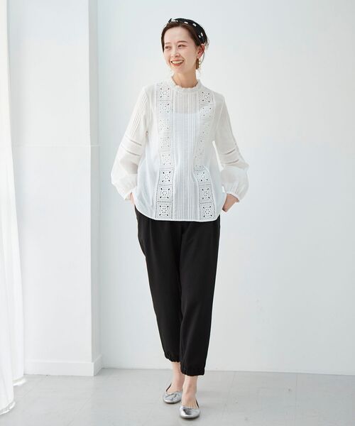 le.coeur blanc（ルクールブラン）の「イージージョガーパンツ（その他パンツ・レディース・ブラック/カーキオリーブ/グレイッシュベージュ・38/36）」の19枚目の写真