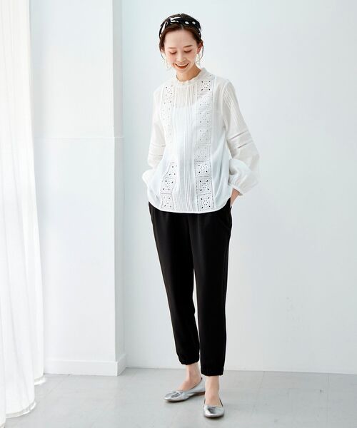 le.coeur blanc（ルクールブラン）の「イージージョガーパンツ（その他パンツ・レディース・ブラック/カーキオリーブ/グレイッシュベージュ・38/36）」の20枚目の写真