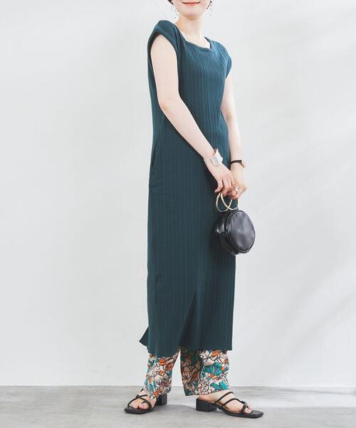 セール Web限定 シンプル レディな着回しアイテム ワイドリブストレートマキシワンピース ワンピース Coen コーエン のファッション通販 Zozotown
