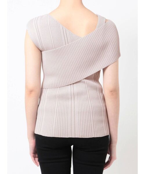 LAGUNAMOON（ラグナムーン）の「アシンメトリーショルダーニットプルオーバー（ニット/セーター・レディース・ブラック/ターコイズブルー/ベージュ・FREE）」の9枚目の写真