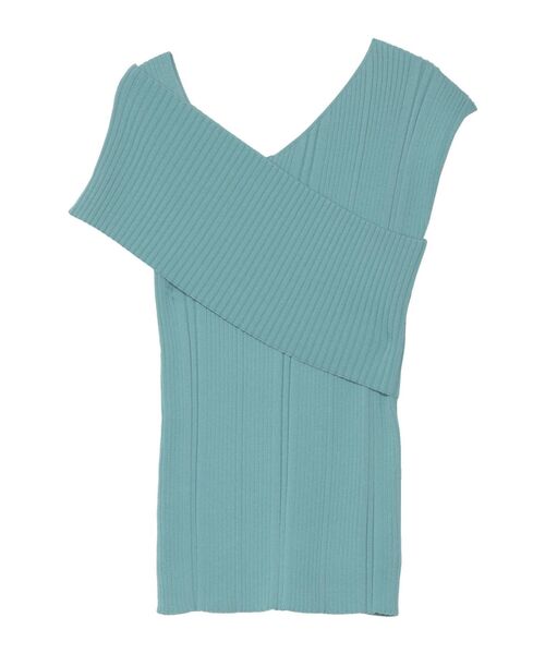 LAGUNAMOON（ラグナムーン）の「アシンメトリーショルダーニットプルオーバー（ニット/セーター・レディース・ブラック/ターコイズブルー/ベージュ・FREE）」の18枚目の写真