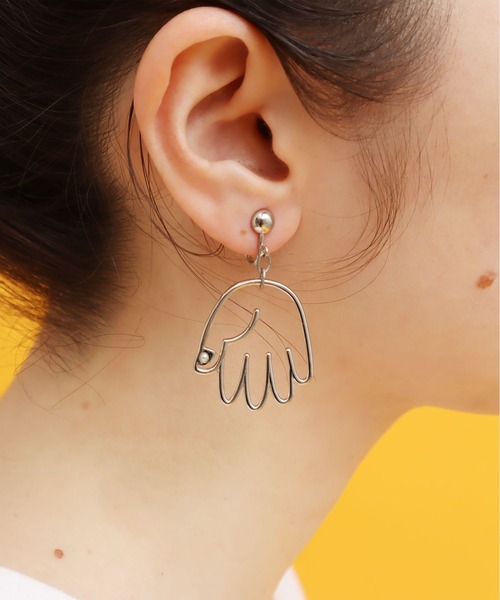 didizizi（ディディジジ）の「じゃんけんピアス/イヤリング　パー（ピアス（両耳用）・レディース・シルバー/ゴールド/シルバー系その他/ゴールド系その他・FREE）」の10枚目の写真