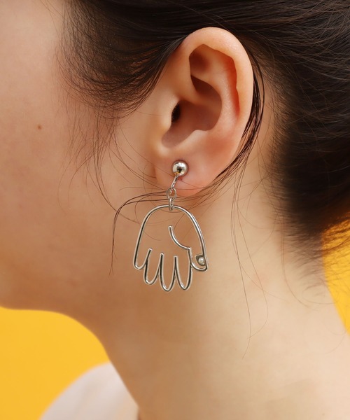 didizizi（ディディジジ）の「じゃんけんピアス/イヤリング　パー（ピアス（両耳用）・レディース・シルバー/ゴールド/シルバー系その他/ゴールド系その他・FREE）」の11枚目の写真