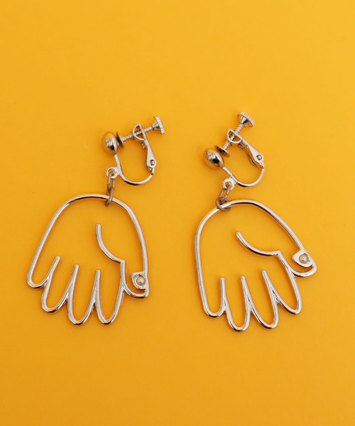 didizizi（ディディジジ）の「じゃんけんピアス/イヤリング　パー（ピアス（両耳用）・レディース・シルバー/ゴールド/シルバー系その他/ゴールド系その他・FREE）」の5枚目の写真