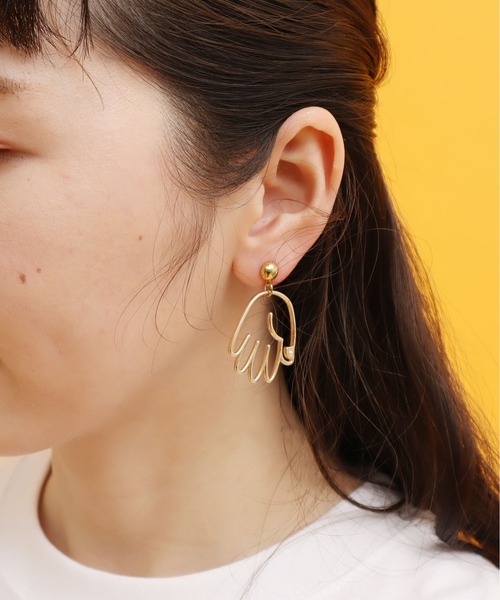 didizizi（ディディジジ）の「じゃんけんピアス/イヤリング　パー（ピアス（両耳用）・レディース・シルバー/ゴールド/シルバー系その他/ゴールド系その他・FREE）」の12枚目の写真