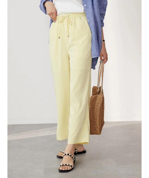 AMERICAN HOLIC(アメリカンホリック)の「ドロストとろみワイドパンツ2(その他パンツ・レディース・ライトイエロー・M/S/L)」の3枚目の写真