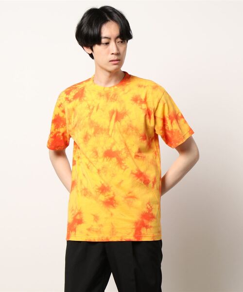 TRUSS(トラス)の「TRUSS /CROSS&STITCH / タイダイTシャツ / TDT-148(Tシャツ/カットソー・メンズ・ピンク/ブラック/オレンジ/ネイビー・X-LARGE/XX-LARGE/LARGE/MEDIUM)」の4枚目の写真