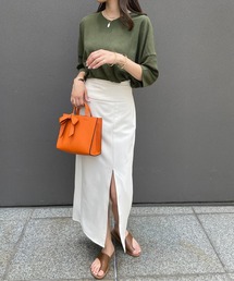 ジョーゼットフロントスリットナロースカート
