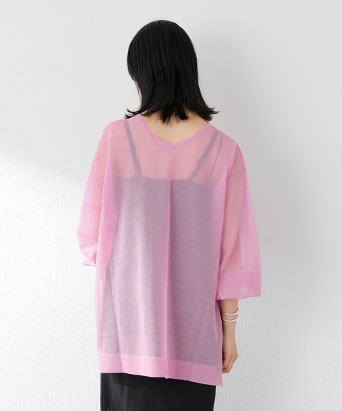 SHENERY（シーナリー）の「バックVシアーニットプルオーバー（ニット/セーター・レディース・ライトグレー/ブラック/ピンク・FREE）」の21枚目の写真