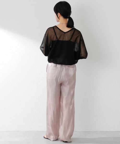 SHENERY（シーナリー）の「バックVシアーニットプルオーバー（ニット/セーター・レディース・ライトグレー/ブラック/ピンク・FREE）」の15枚目の写真