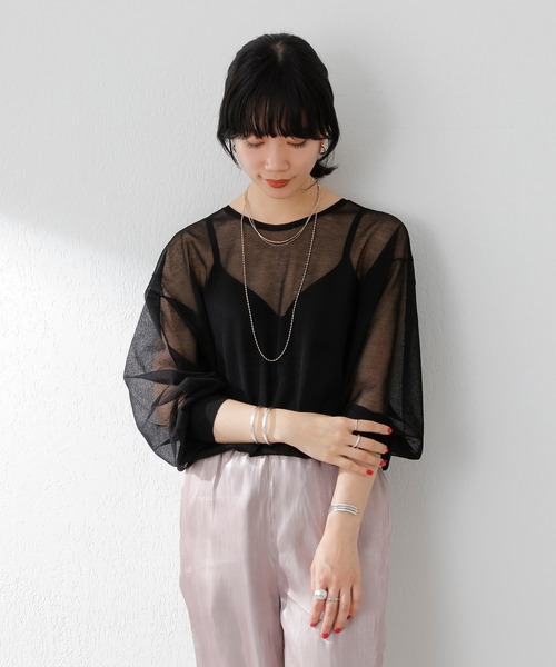 SHENERY（シーナリー）の「バックVシアーニットプルオーバー（ニット/セーター・レディース・ライトグレー/ブラック/ピンク・FREE）」の18枚目の写真